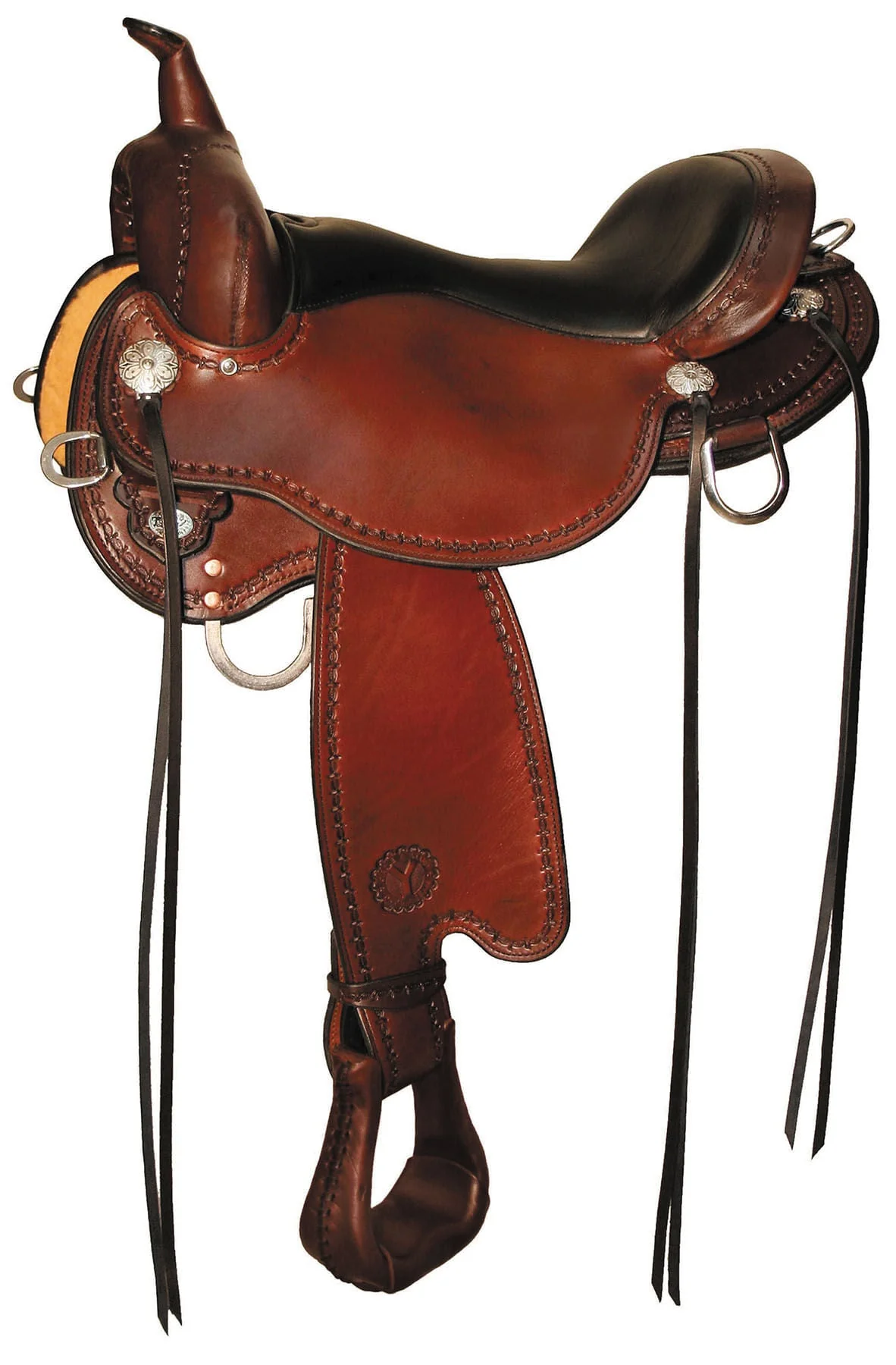 Circle Y River Flex2 Trail Saddle, Wide, Regular Oil - Nail Gallerys