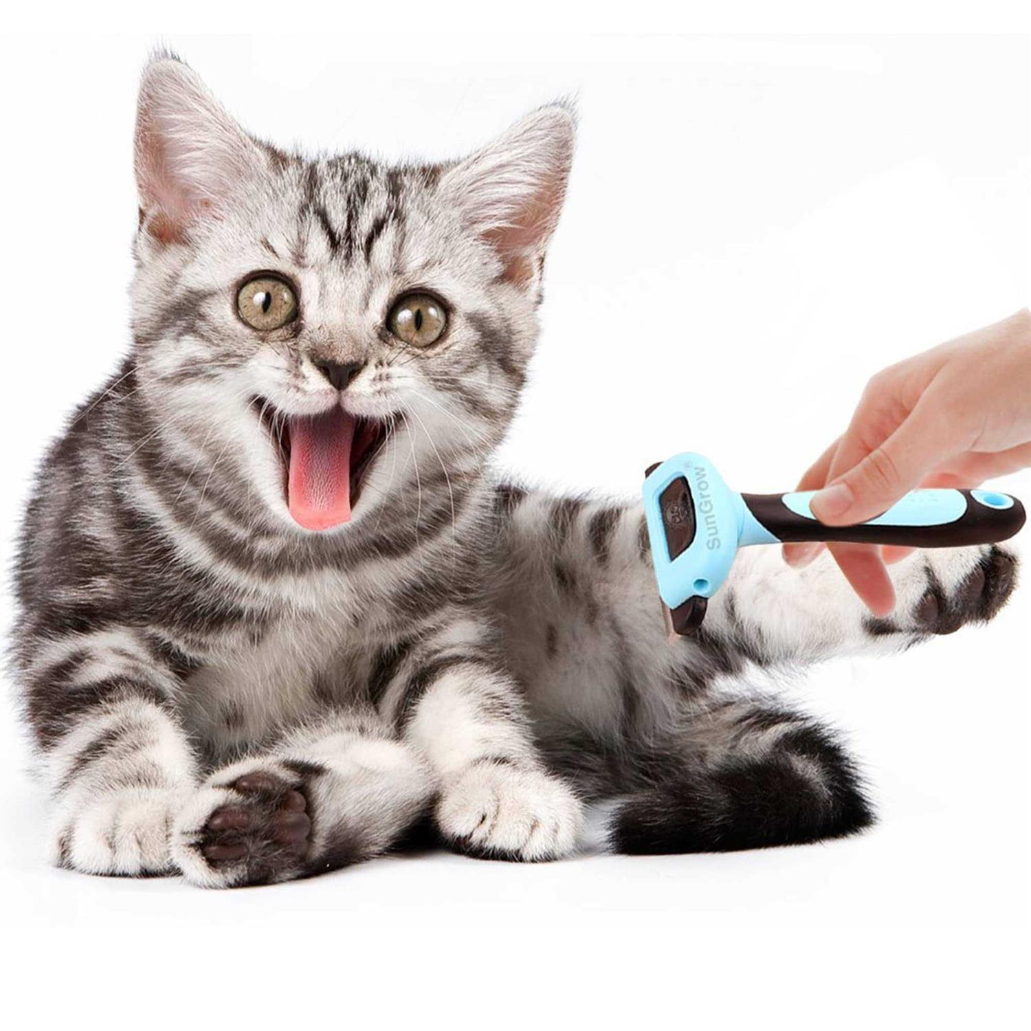 SunGrow Rabbit & Ferret Deshedding Brush for Short Haired Dog & Cat Shedding - Nail Gallerys