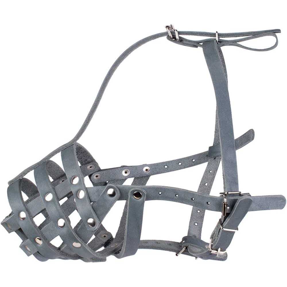 CollarDirect Dog Muzzle German Shepherd Dalmatian Doberman Setter Leather Basket Medium Large Breeds - Nail Gallerys
