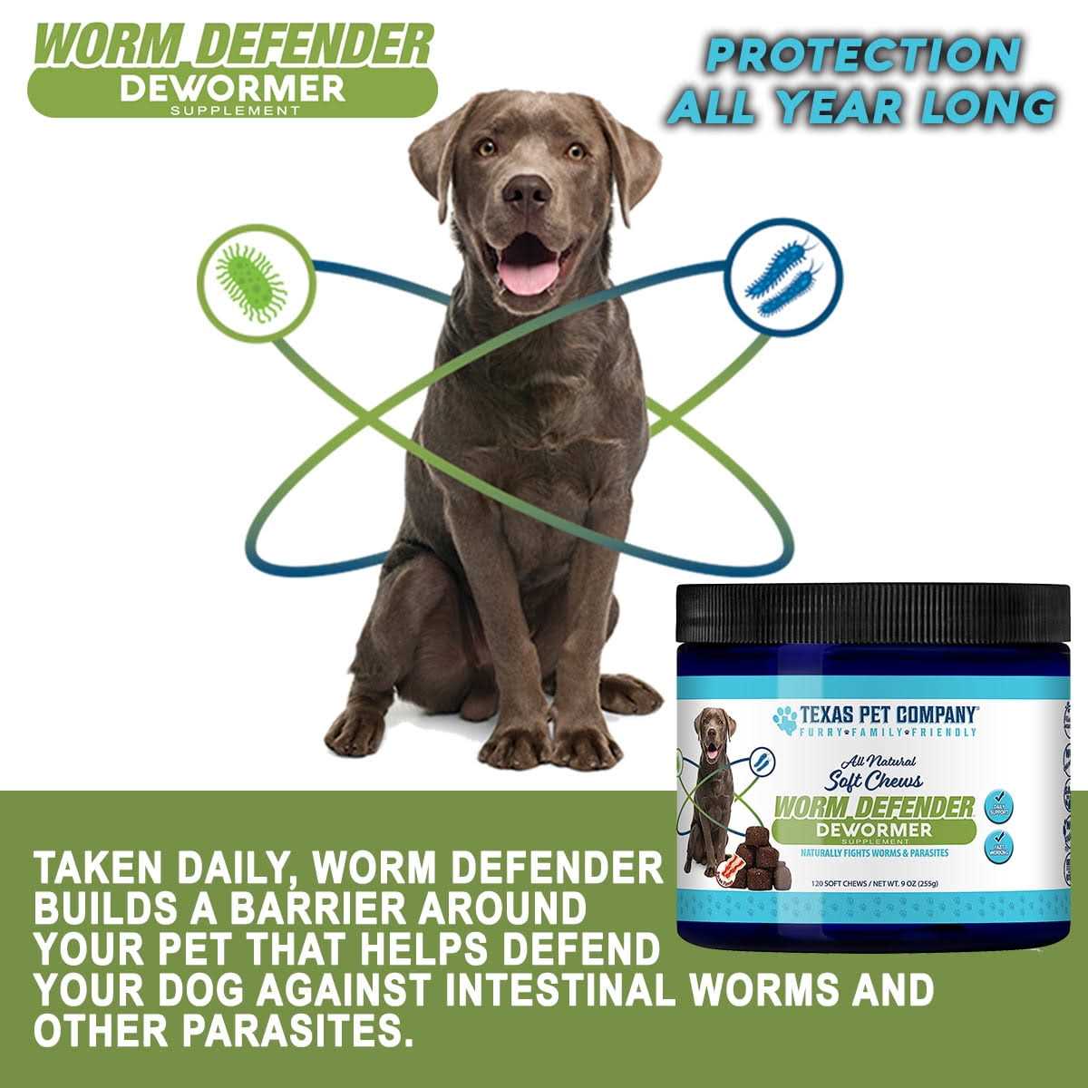 Texas Pet Company Worm Defender Soft Chews Supplement - Nail Gallerys