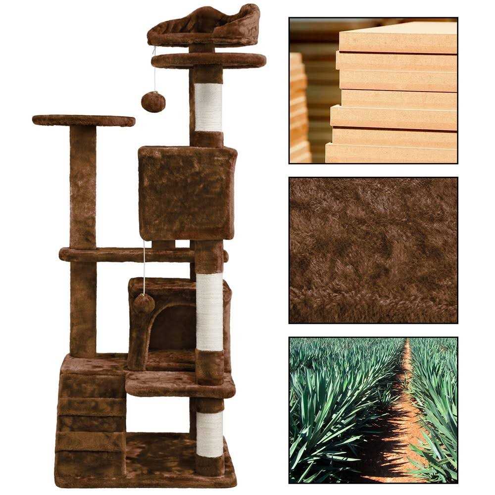 Yaheetech 54H Cat Tree with 2 Condos for Kittens Small Cats - Nail Gallerys