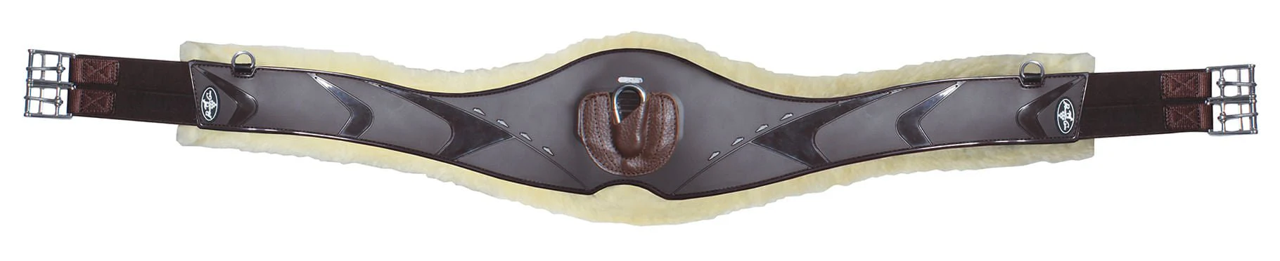 Professional's Choice Fleece Contoured Jump Girth, Chocolate - Nail Gallerys