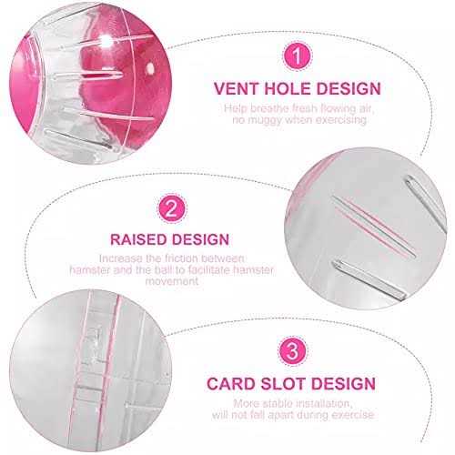 CHUQIANTONG Hamster Exercise Ball Silent Hamster Wheel Small Animals Transparent Ball For Dwar Rat Relieves Boredom And Increases Activity - Nail Gallerys