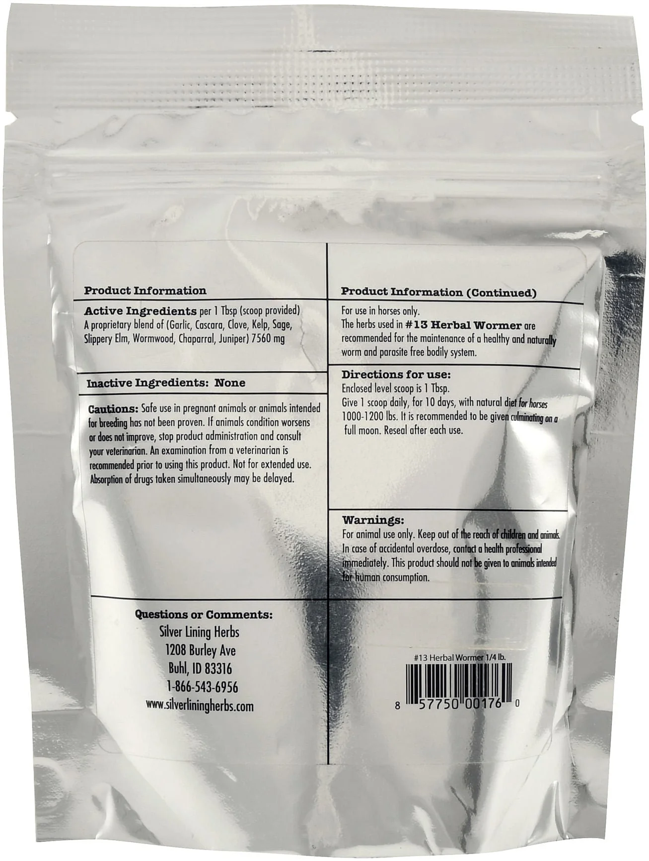 Silver Lining Herbs Herbal Wormer for Horses - Nail Gallerys