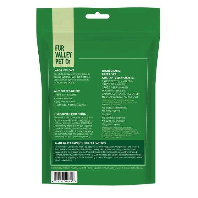 Fur Valley Beef Liver Freeze-Dried Dog & Cat Food Topper - Nail Gallerys
