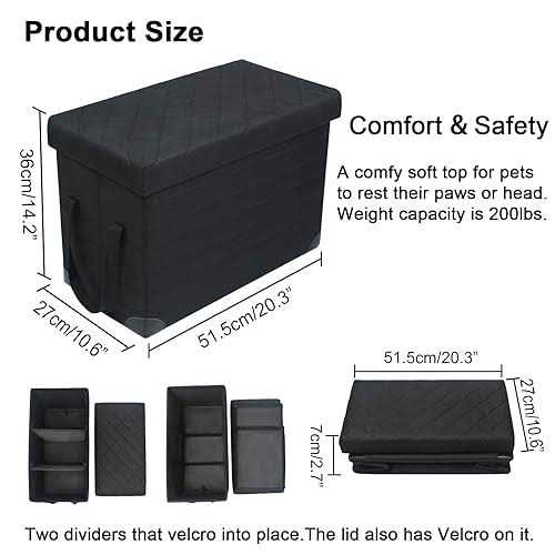 GOYJOY Seat Extender for Dogs,Back&Front Seat Extender with Storage for SUV Truck Sedan,Can Hold Up to 200lbs,for Large Small Medium Pets - Nail Gallerys