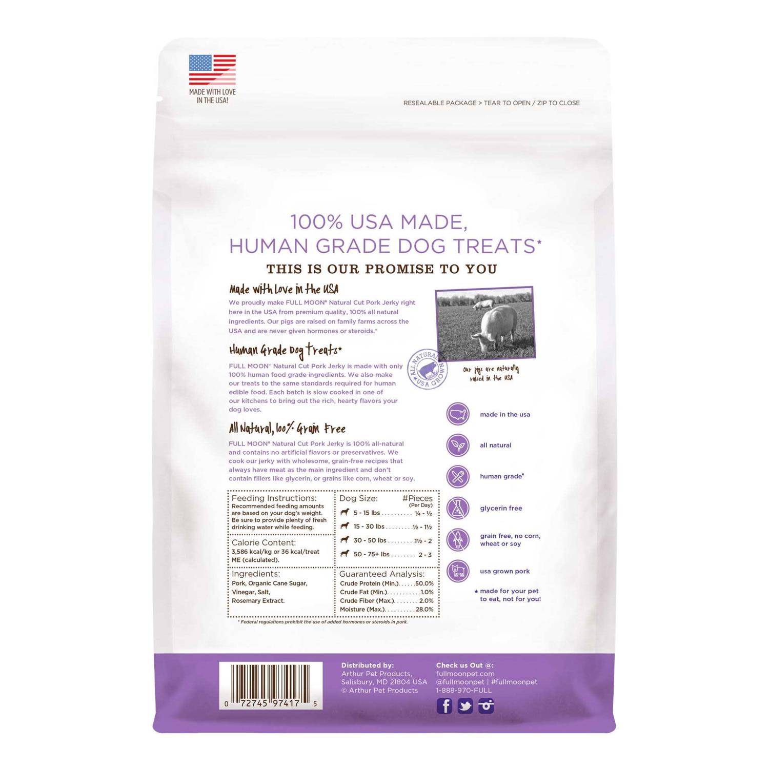 Full Moon Natural Cut Pork Jerky Dog Treats - Nail Gallerys