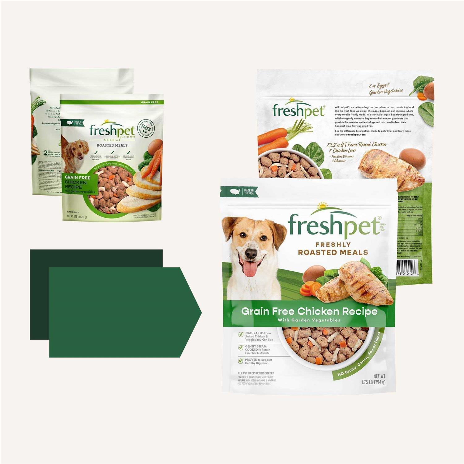 Freshpet Grain Free Chicken Recipe with Garden Vegetables Freshly Roasted Meals Dog Food - Nail Gallerys
