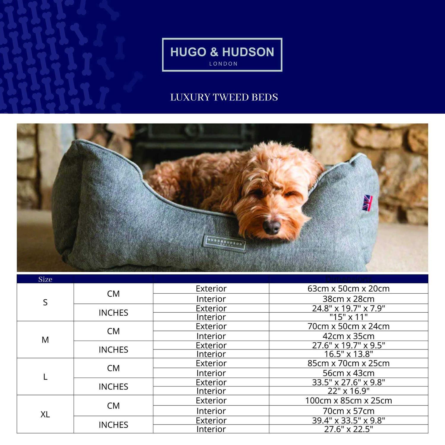 Hugo & Hudson Luxury Tweed Dog Bed - Nail Gallerys