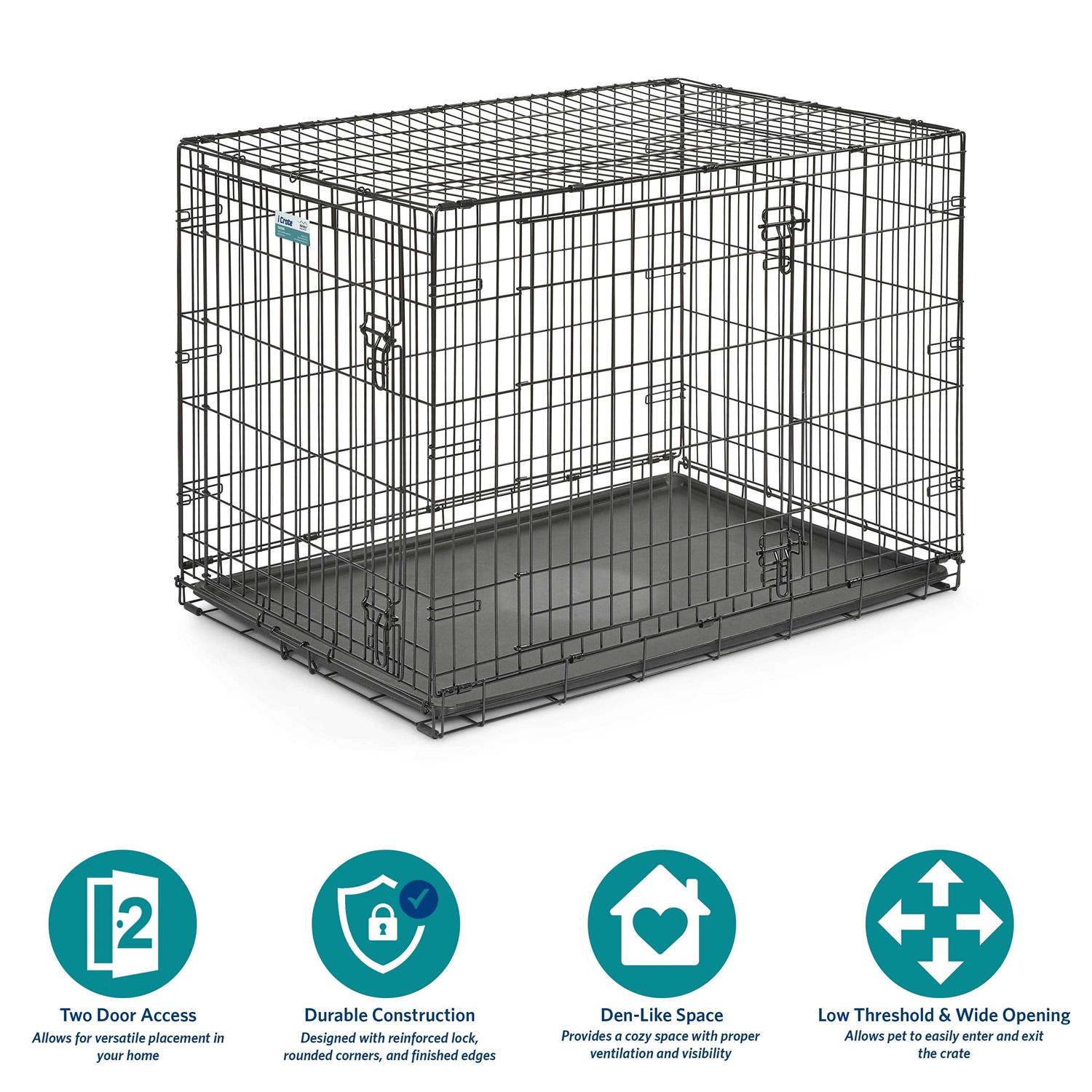 Midwest iCrate Double Door Dog Crate - Nail Gallerys