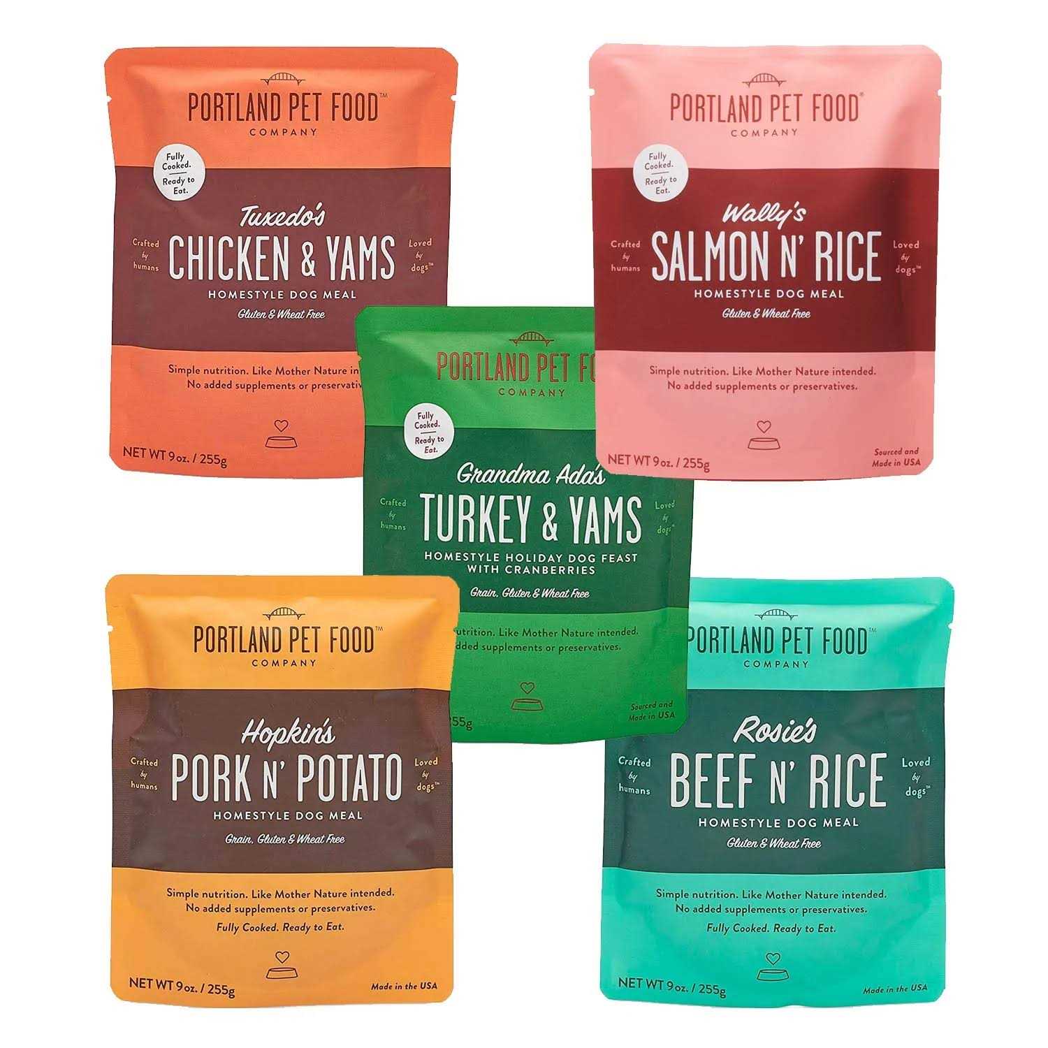 CRAFTED BY HUMANS LOVED BY DOGS Portland Pet Food Company Human-Grade Dog Food Pouch - Nail Gallerys