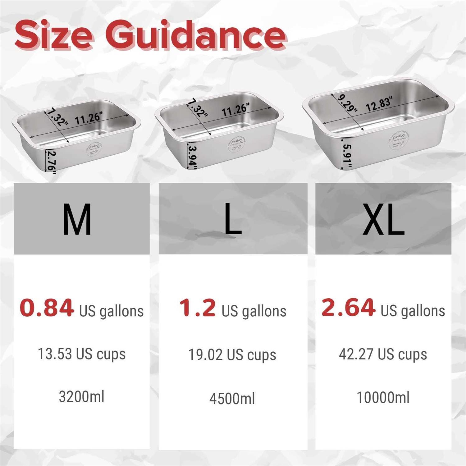 PEDAY Large Dog Water Bowl 304 Stainless Steel extra Large Dog Bowl for big & x-Large dogs - Nail Gallerys