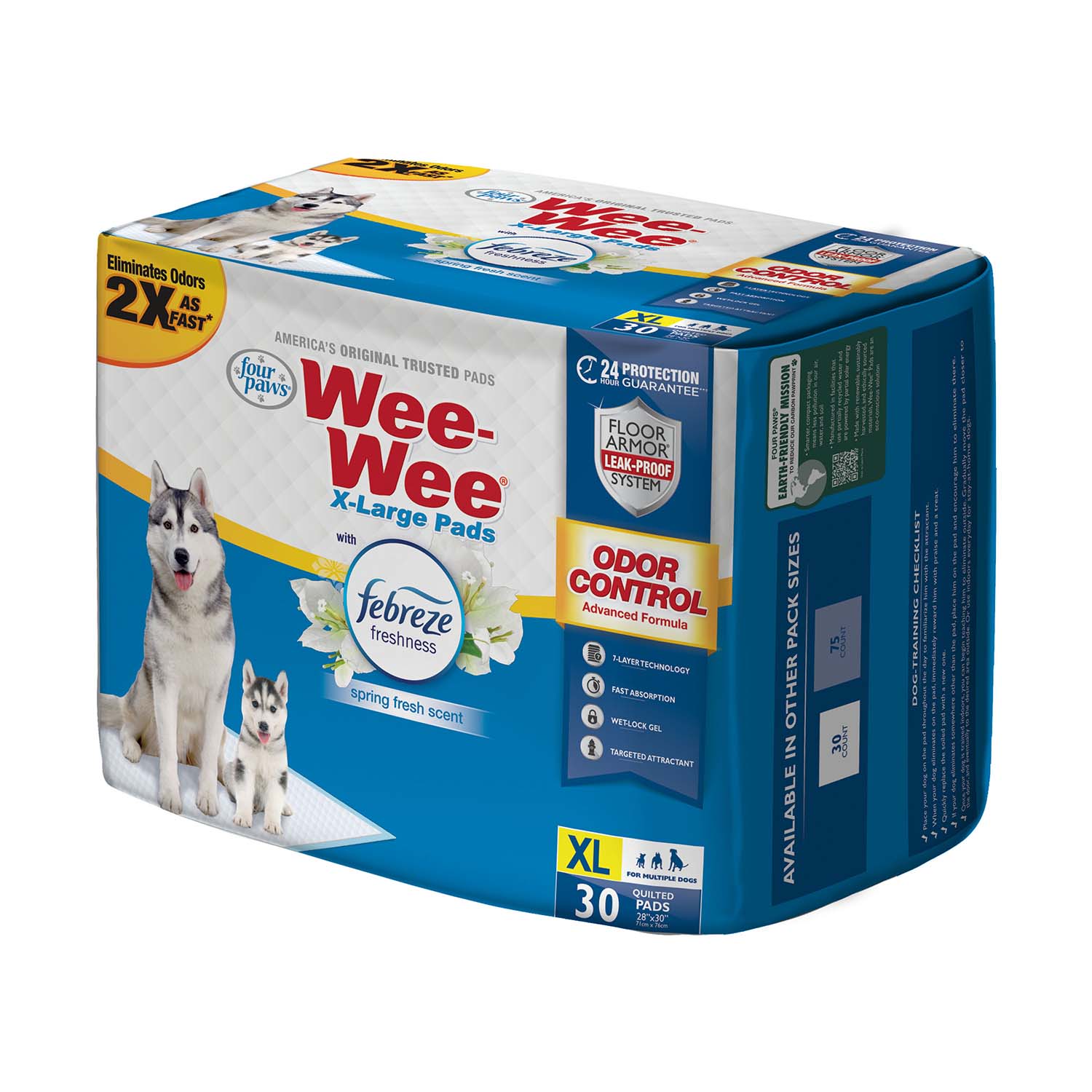 Wee-Wee Odor Control X-Large Dog Pads with Febreze Freshness - Nail Gallerys