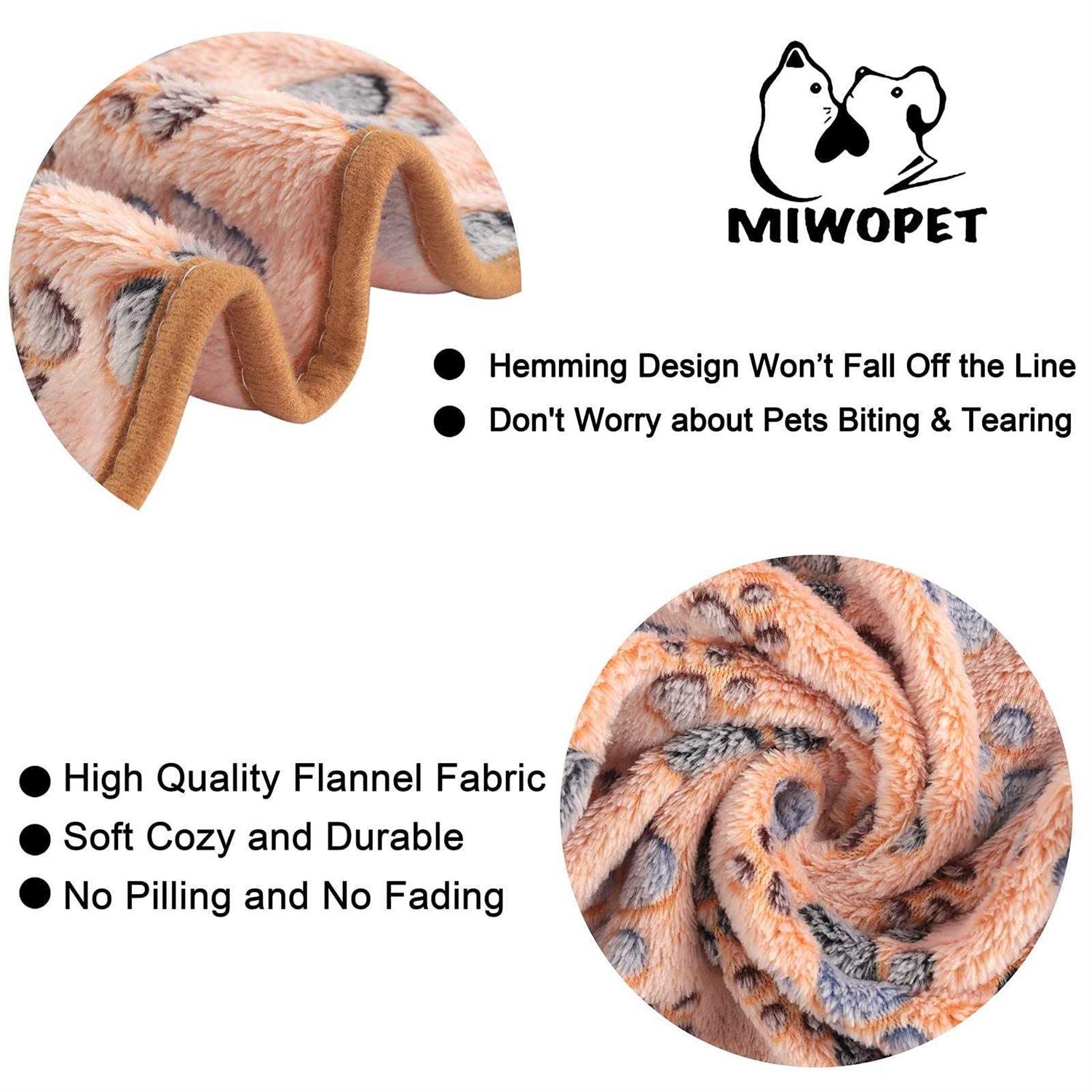 MIWOPET 3 Pack Cat and Dog Blanket Soft Warm Fleece Flannel Pet Blanket - Nail Gallerys