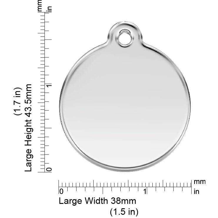 Red Dingo Circle Pet ID Dog Tag - Nail Gallerys