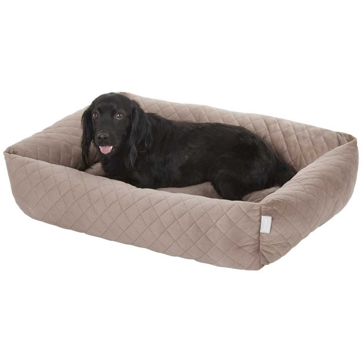 Frisco Velvet Rectangular Bolster Cat Dog Bed - Nail Gallerys