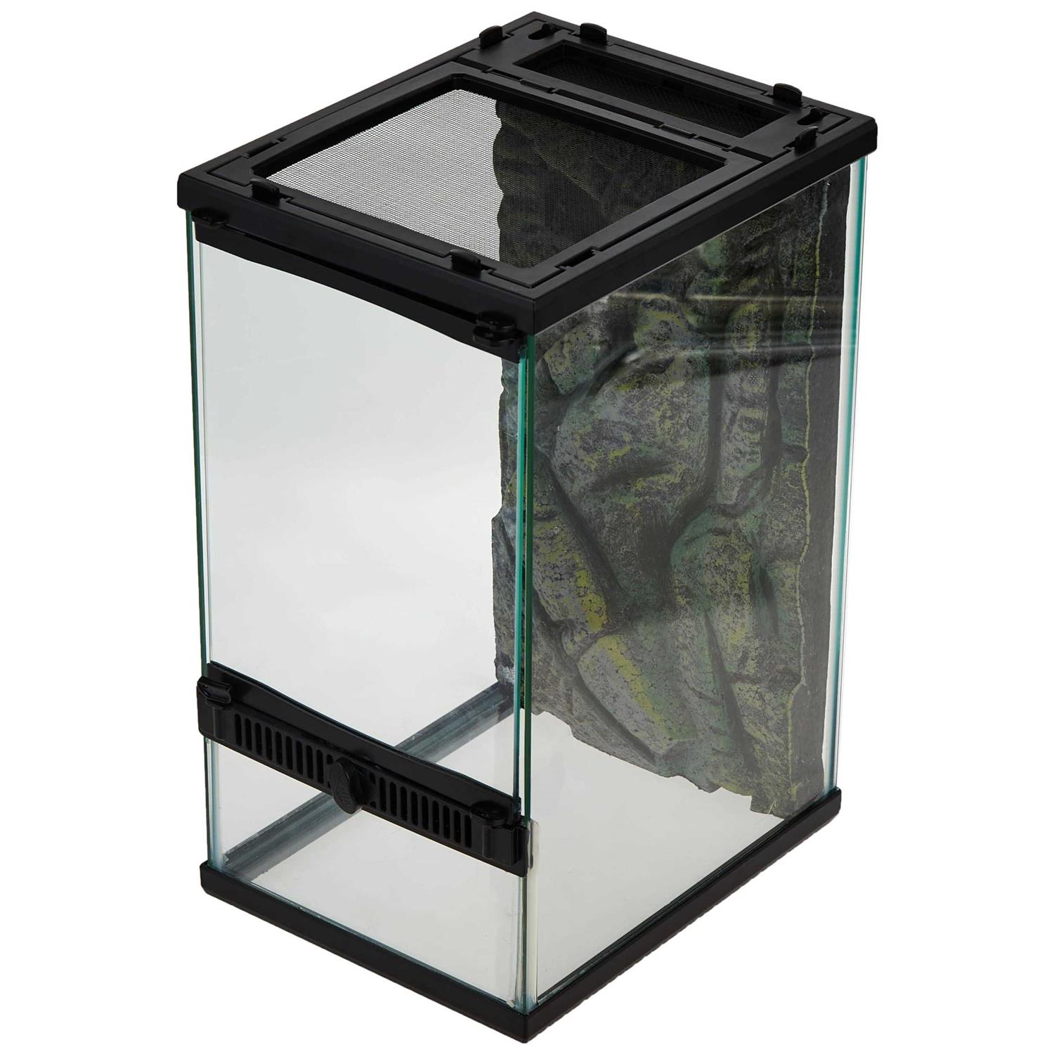 Zilla Front Opening Terrarium with Realistic Rock Foam Background - Nail Gallerys
