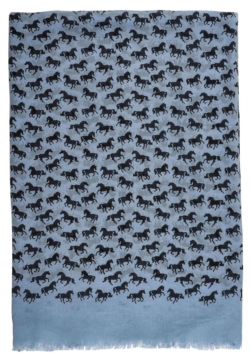 Lila Horse Silhouettes Scarf - Nail Gallerys