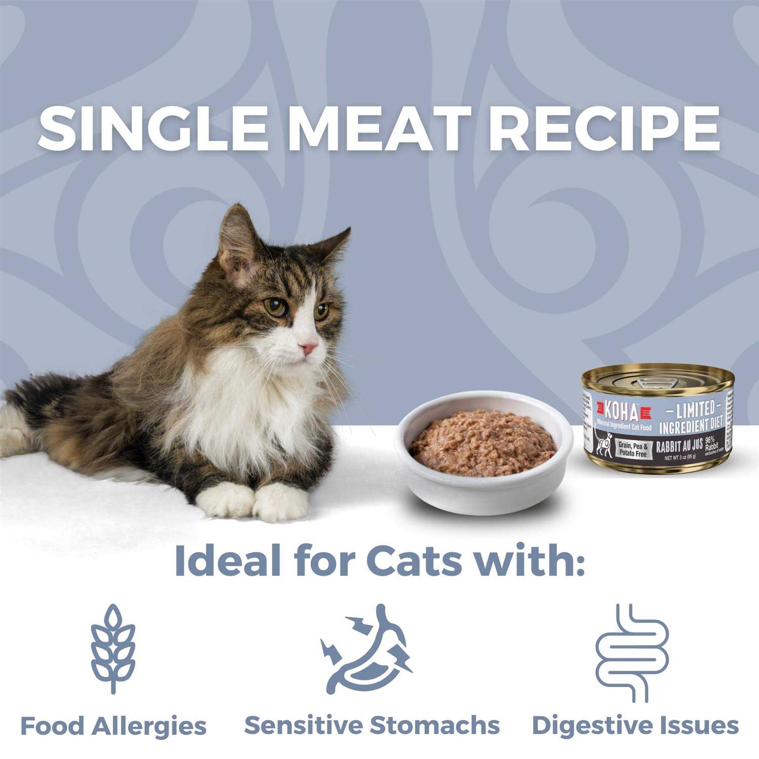Koha Limited Ingredient Diet Rabbit Pate for Cats Single Meat Wet Cat Food for Sensitive Stomachs - Nail Gallerys