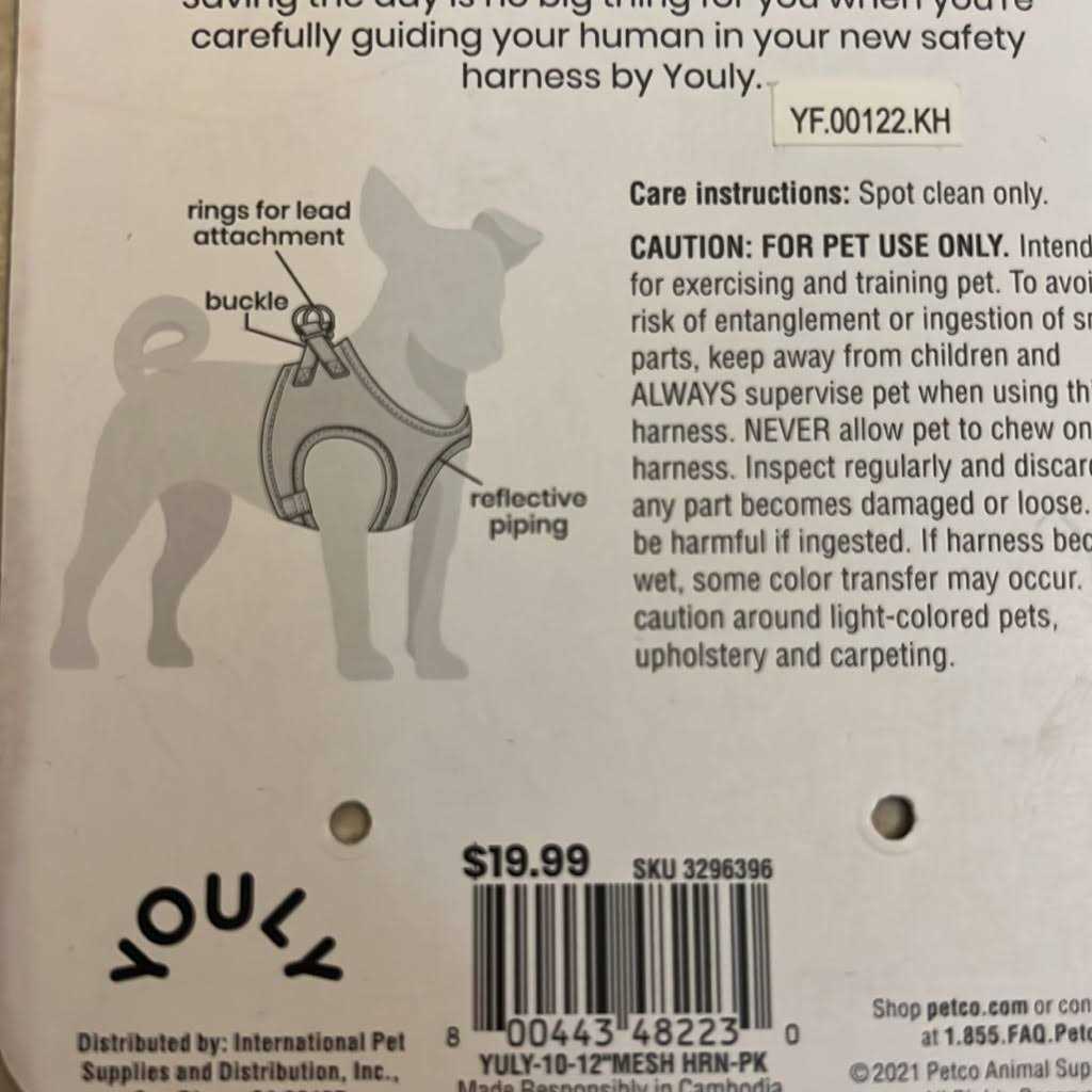 YOULY Mesh Dog Harness - Nail Gallerys