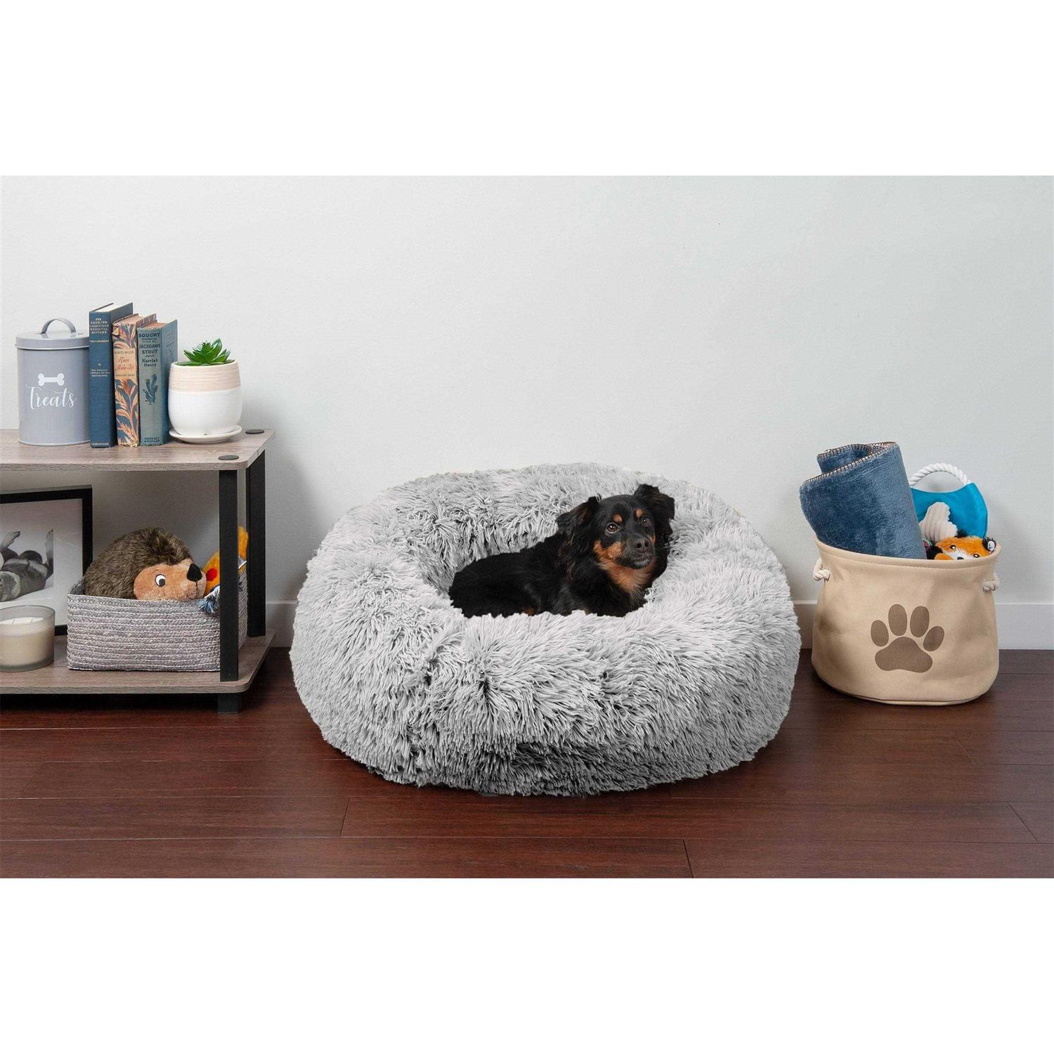 FurHaven Calming Cuddler Long Fur Donut Dog Bed - Nail Gallerys