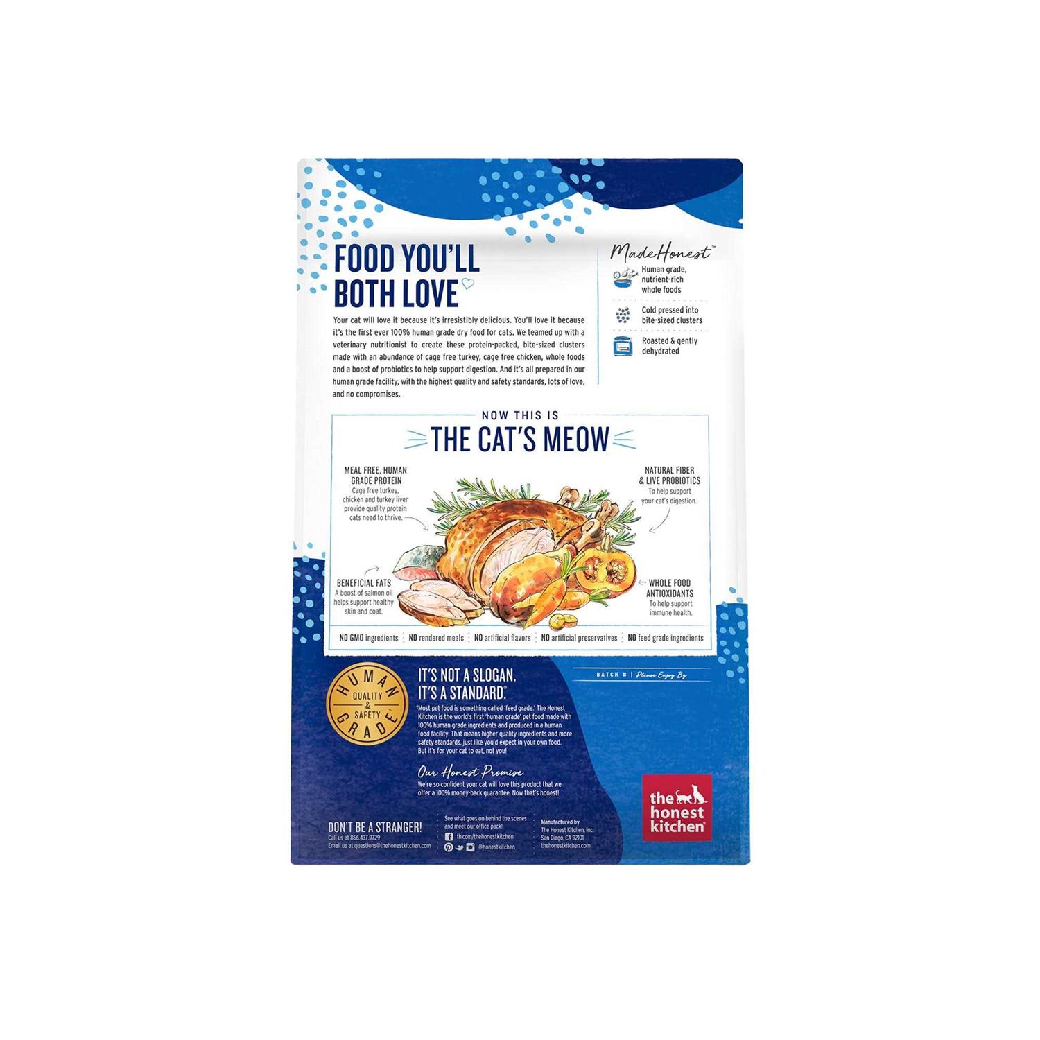 The Honest Kitchen Grain-Free Turkey Chicken Whole Food Clusters Dry Cat Food - Nail Gallerys