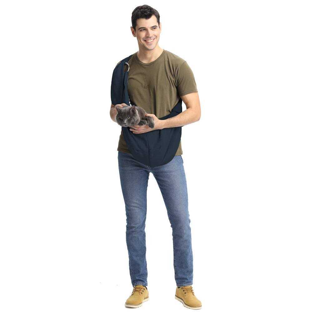 Cuby Dog and Cat Sling Carrier Hands Free Reversible Pet Papoose Bag Soft Pouch and Tote Design Suitable for Puppy - Nail Gallerys