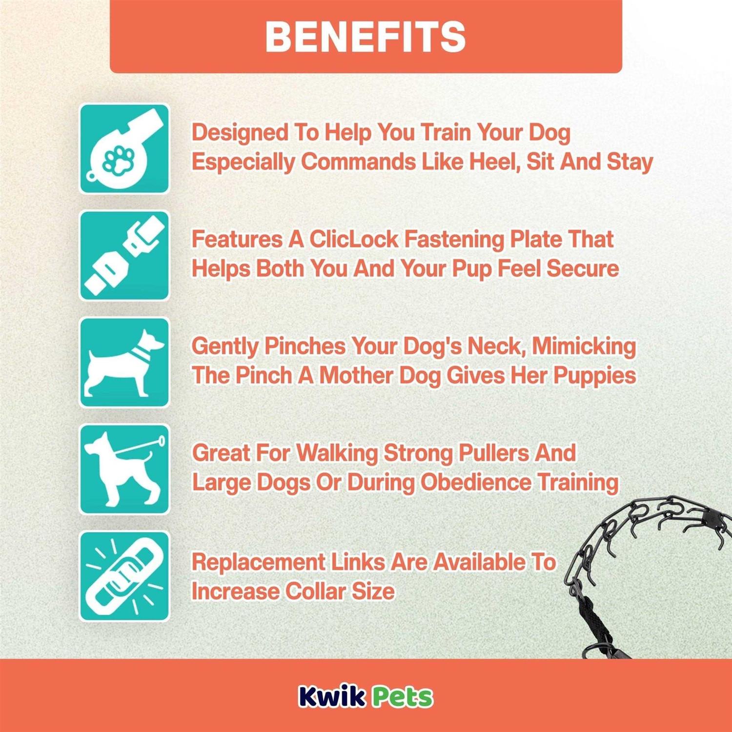 Herm. Sprenger Stainless Ultra-Plus Dog Prong Training Collar with ClicLock - Nail Gallerys