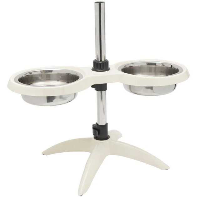 Frisco Adjustable Stainless Steel Double Elevated Dog Bowls - Nail Gallerys