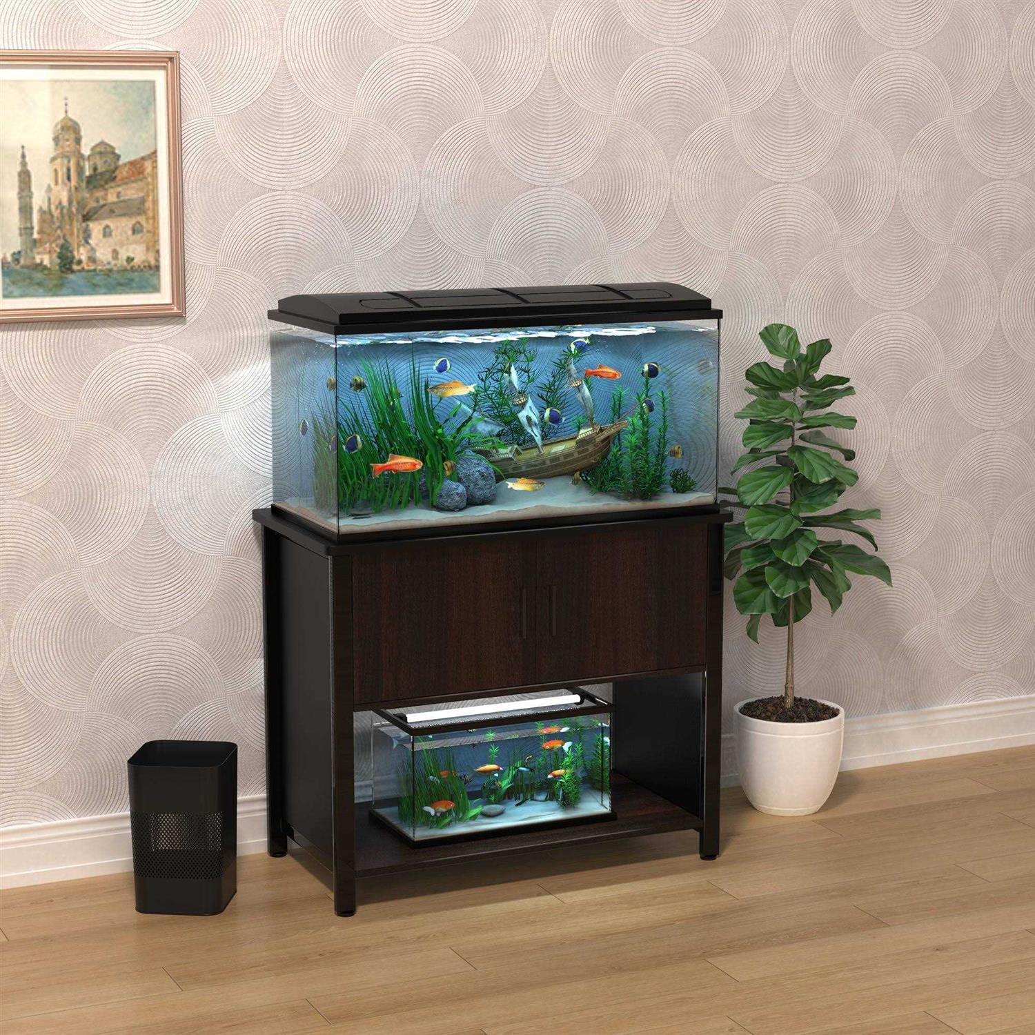 GDLF Fish Tank Stand Metal Aquarium Stand with Cabinet - Nail Gallerys