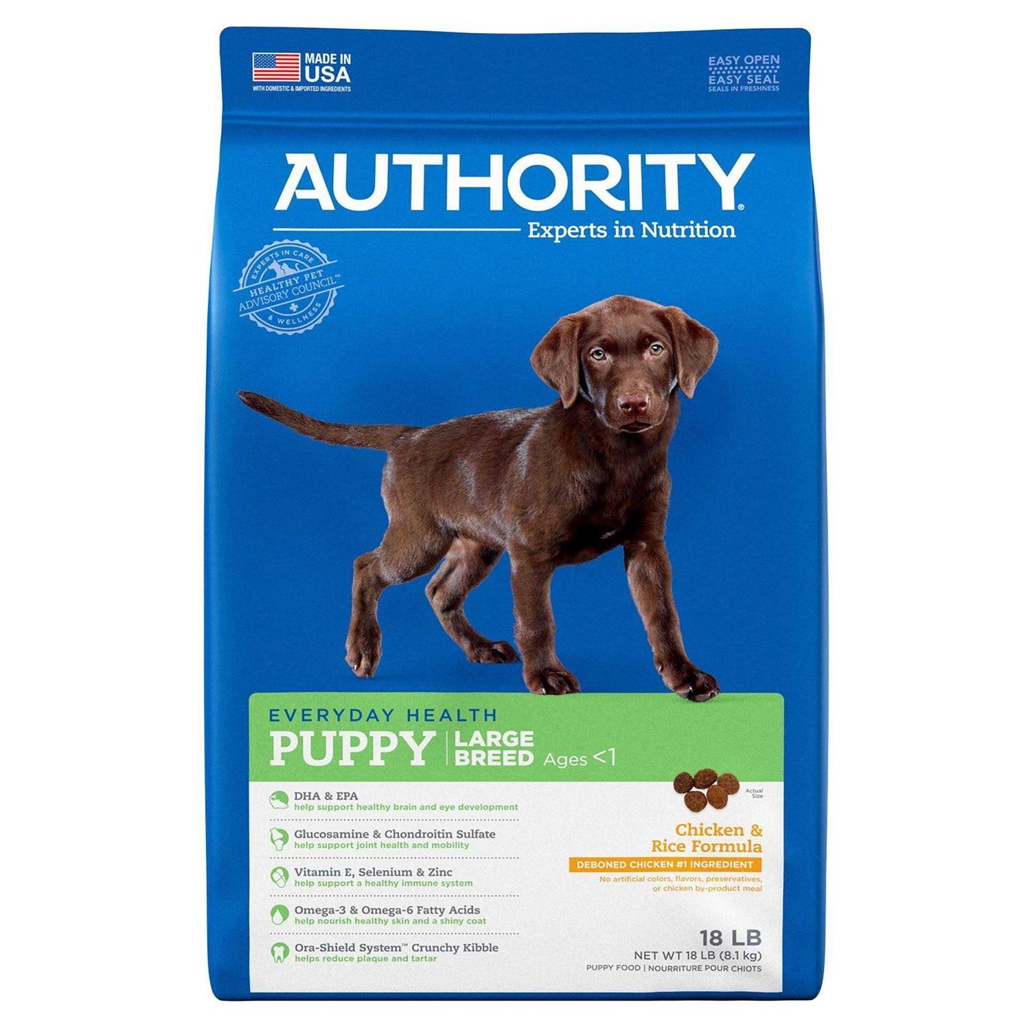 Authority Chicken Rice Formula Large Breed Puppy Dry Dog Food - Nail Gallerys