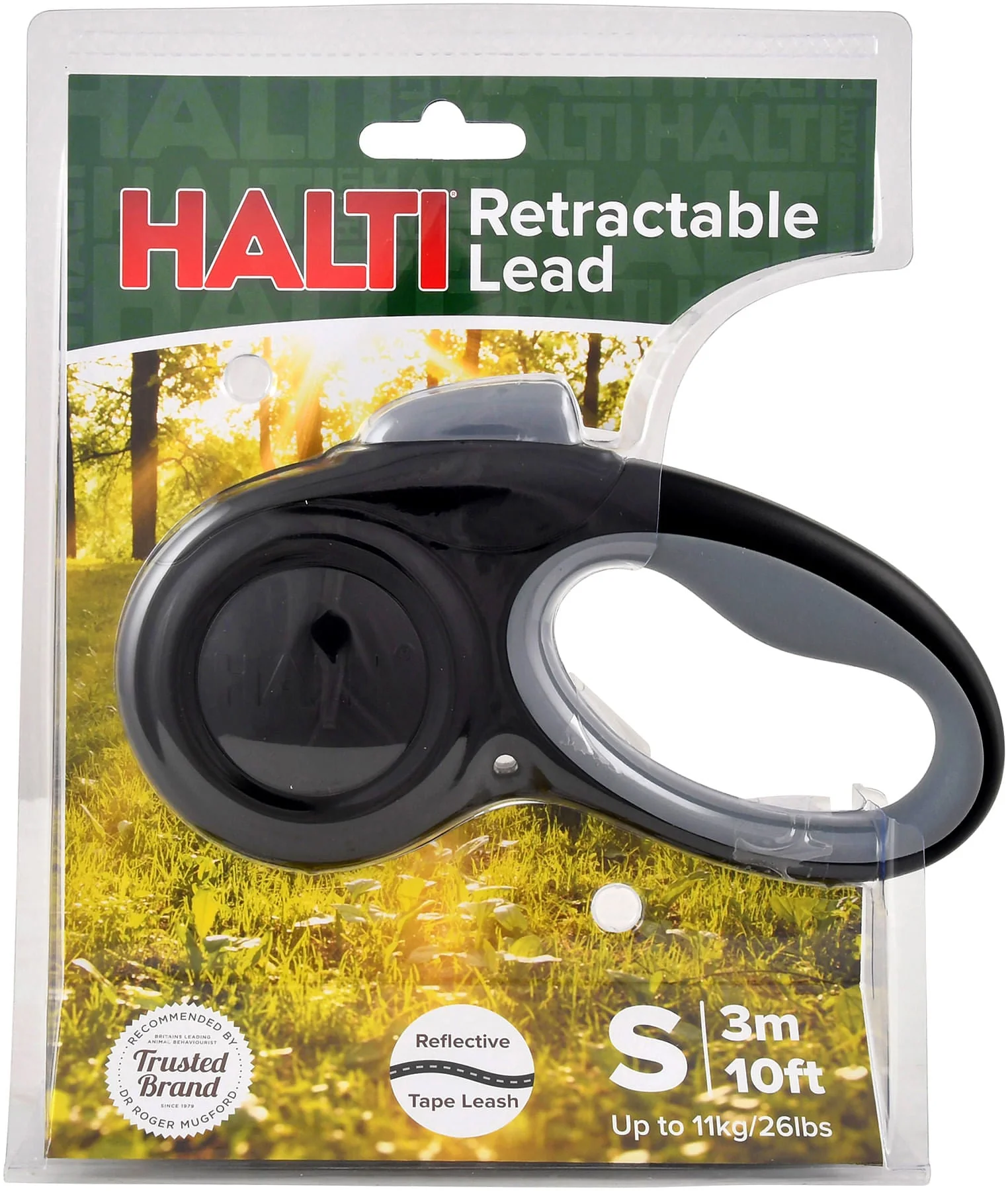 Halti Black & Gray Retractable Lead - Nail Gallerys