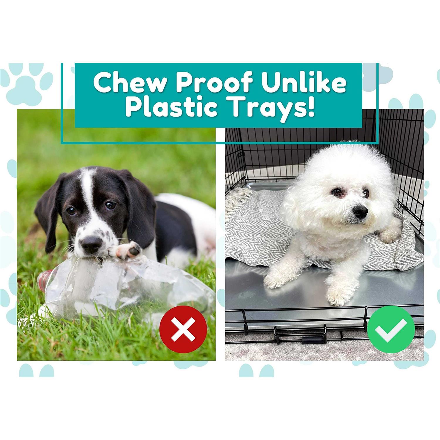 Red Hound Auto Metal Replacement Tray for Dog Crate Flat-A-Way Heavy Duty Stainless Steel Chew Proof Kennel - Nail Gallerys