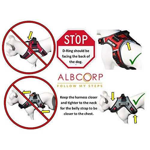 Albcorp Service Dog Vest Harness Reflective Woven Polyester Nylon - Nail Gallerys