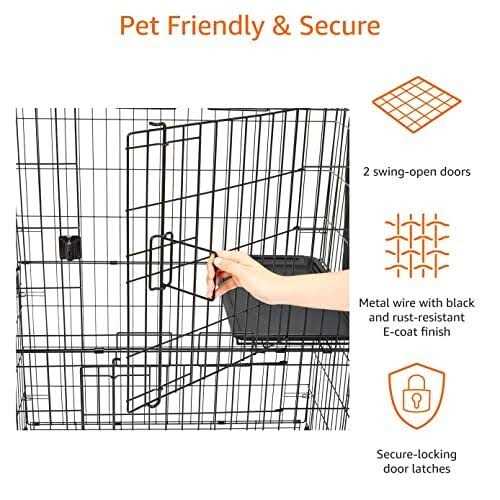 marestores AmazonBasics Large 3-Tier Cat Cage Playpen Box Crate Kennel - Nail Gallerys