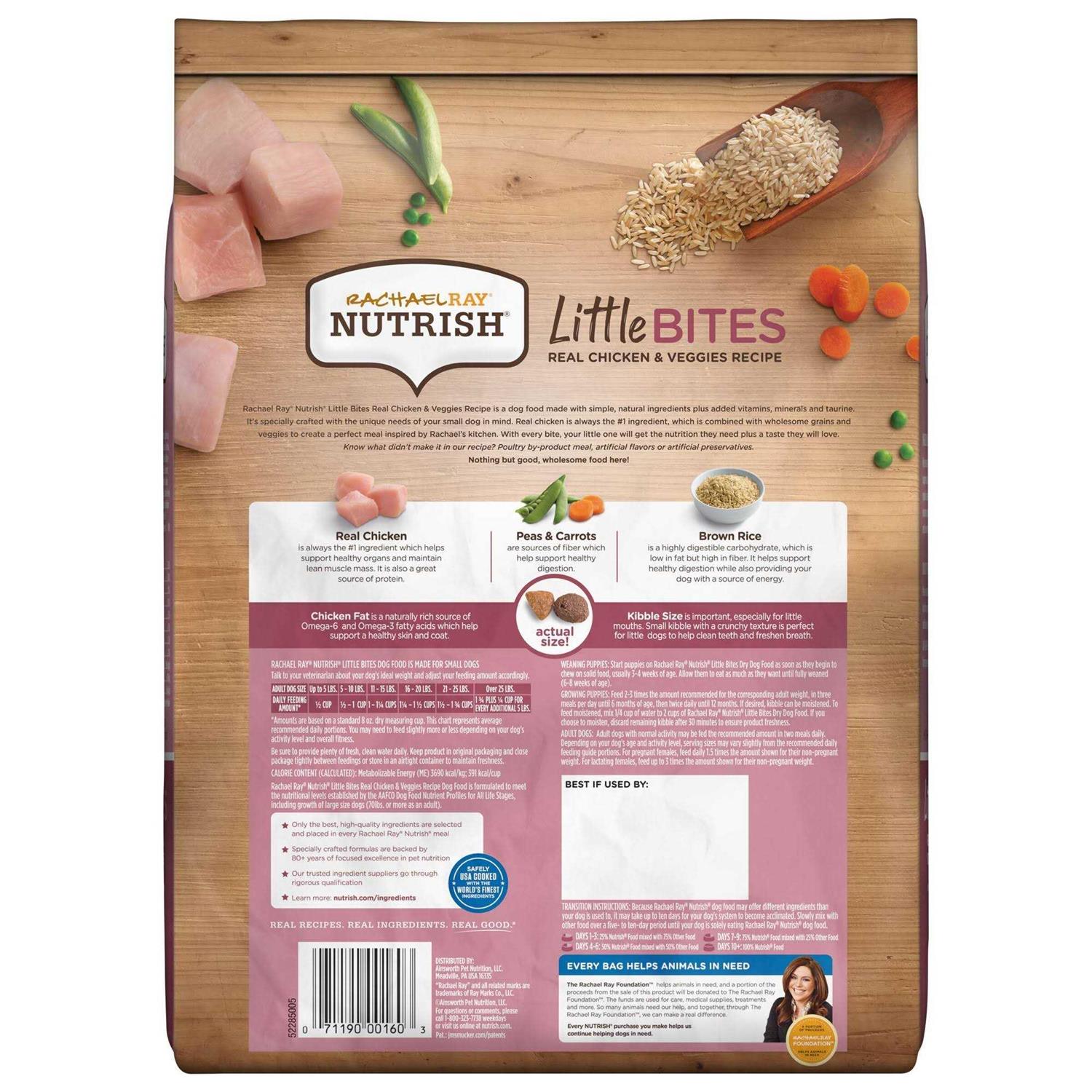 Rachael Ray Nutrish Little Bites Real Chicken & Veggies Recipe Dry Dog Food - Nail Gallerys