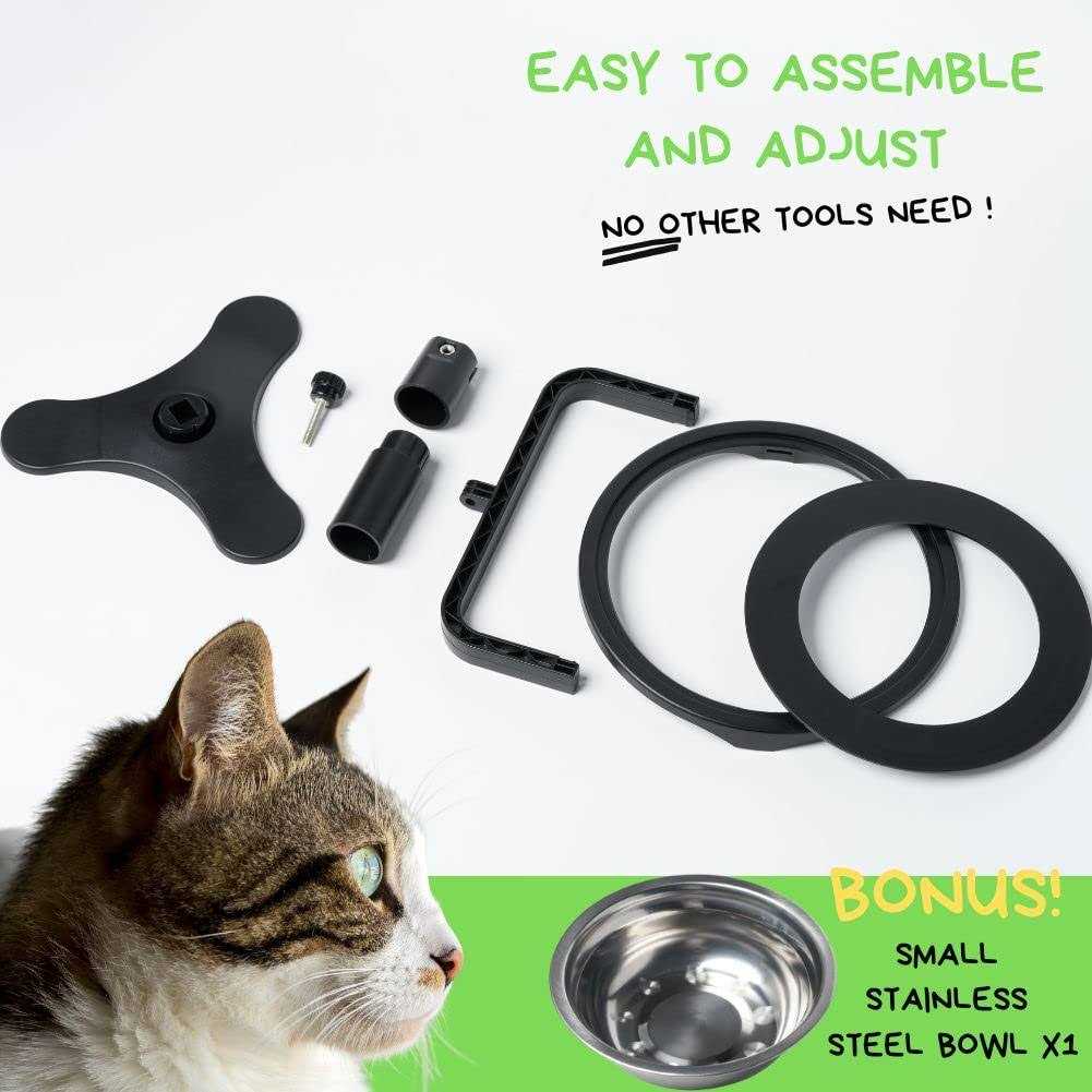 TOLOPU Adjustable Raised Cat Food Bowl - Nail Gallerys