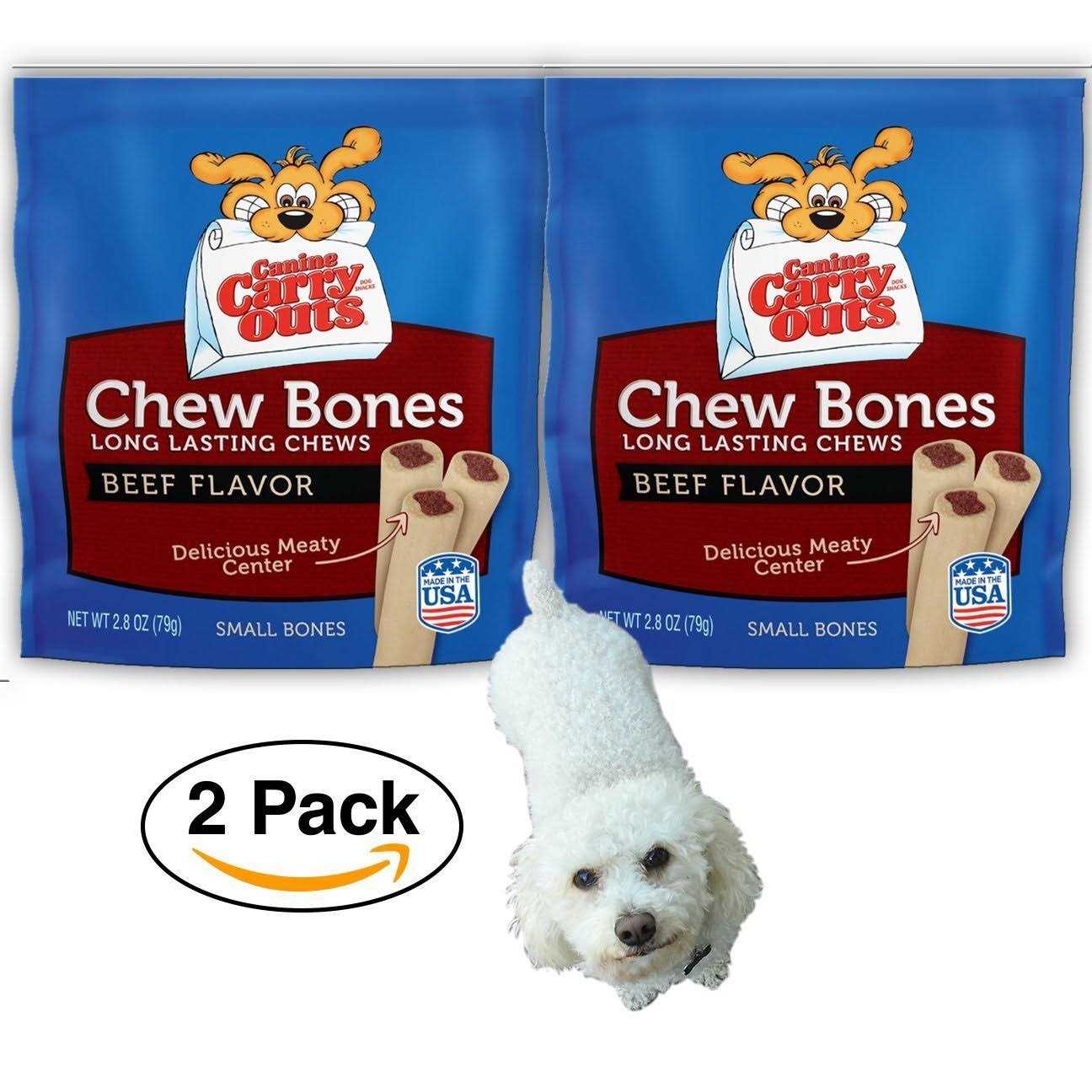 Canine Carry Outs Beef Flavor Dog Chew Bones - Nail Gallerys