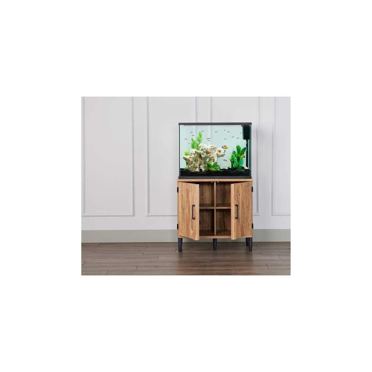 Top Fin Bowfront Aquarium Tank Stand 36 Gallon - Nail Gallerys