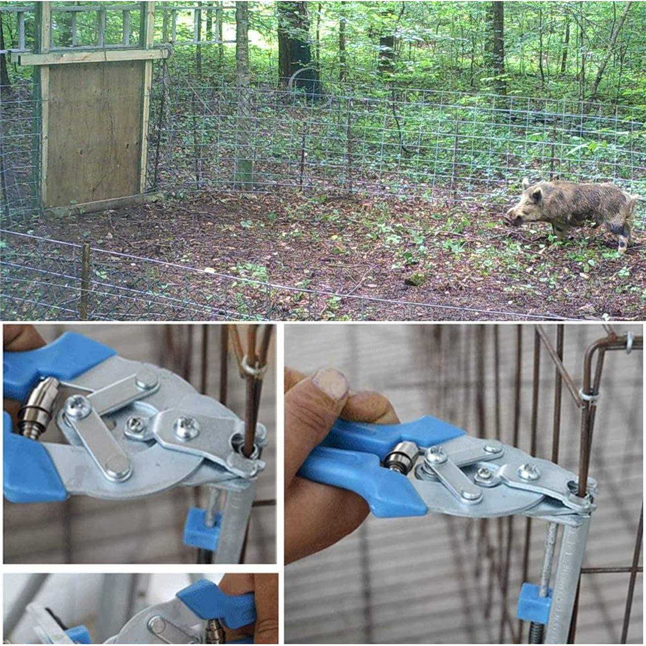 WOMOUR Type M Nail Ring Pliers Hog Ring Chicken Duck Goose Dog Cat Rabbit Kit Clamp with Nail Groove for Animal Cages/Wire Fencing - Nail Gallerys