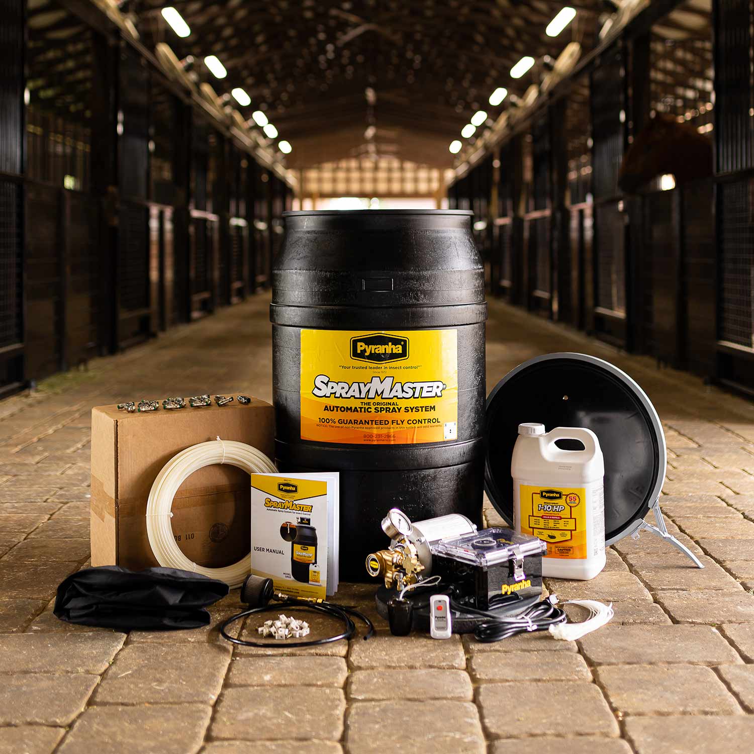 Pyranha SprayMaster Misting Barn Fly Spray System Kit & Accessories - Nail Gallerys