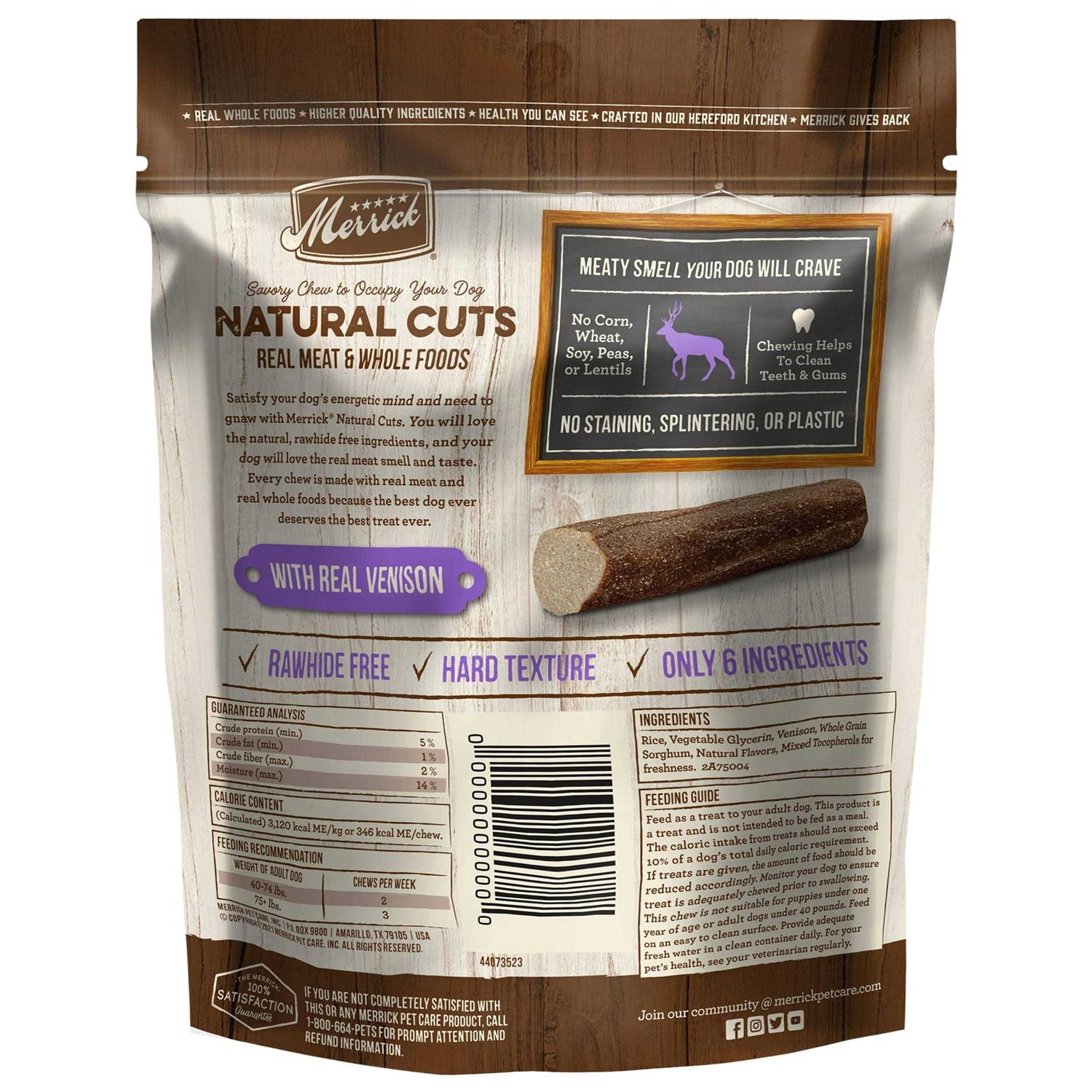 Merrick Natural Cuts Venison Dog Treats - Nail Gallerys