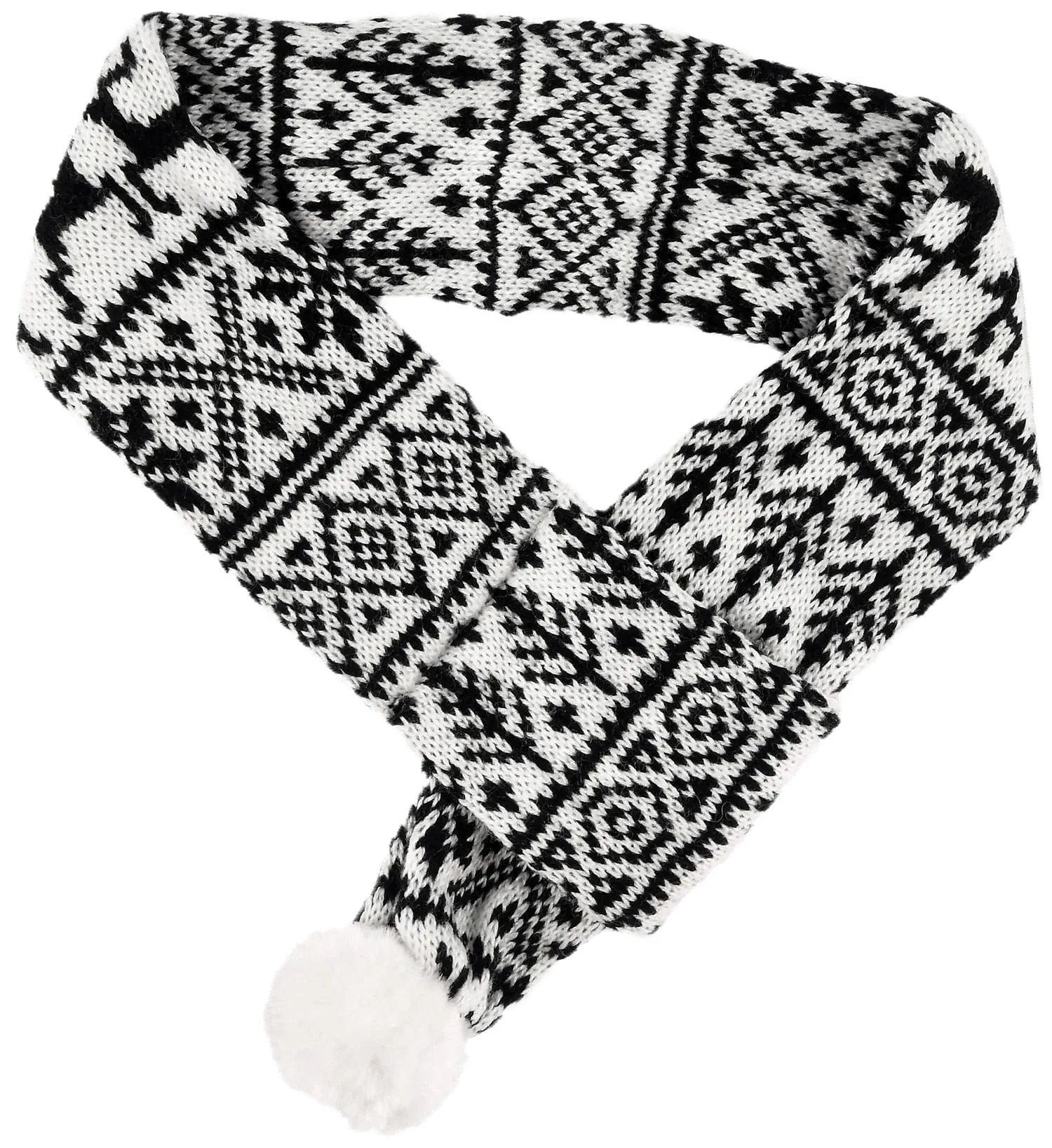 Zippy Paws Reindeer Scarf, Black/White - Nail Gallerys