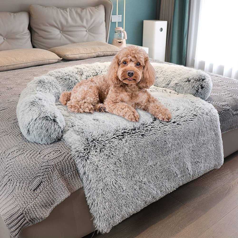 MoonxHome Pet Couch Protector for Dog with Memory Foam Neck Bolster, Universal Pet Furniture Cover, Sofa Bed Cover, Plush Dog Bed and More for Dogs and Cats - Nail Gallerys
