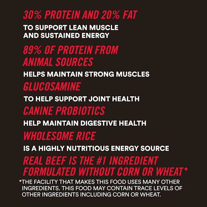 WholeHearted Active Performance High-Protein Beef & Rice Recipe Dry Dog Food - Nail Gallerys