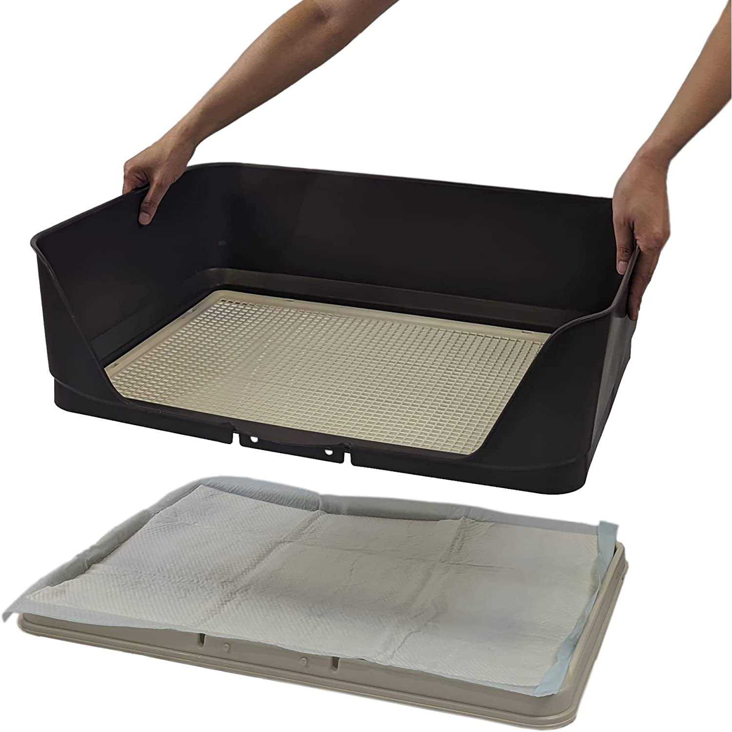 Richell PAW TRAX Splash Free Potty Pad Tray - Nail Gallerys