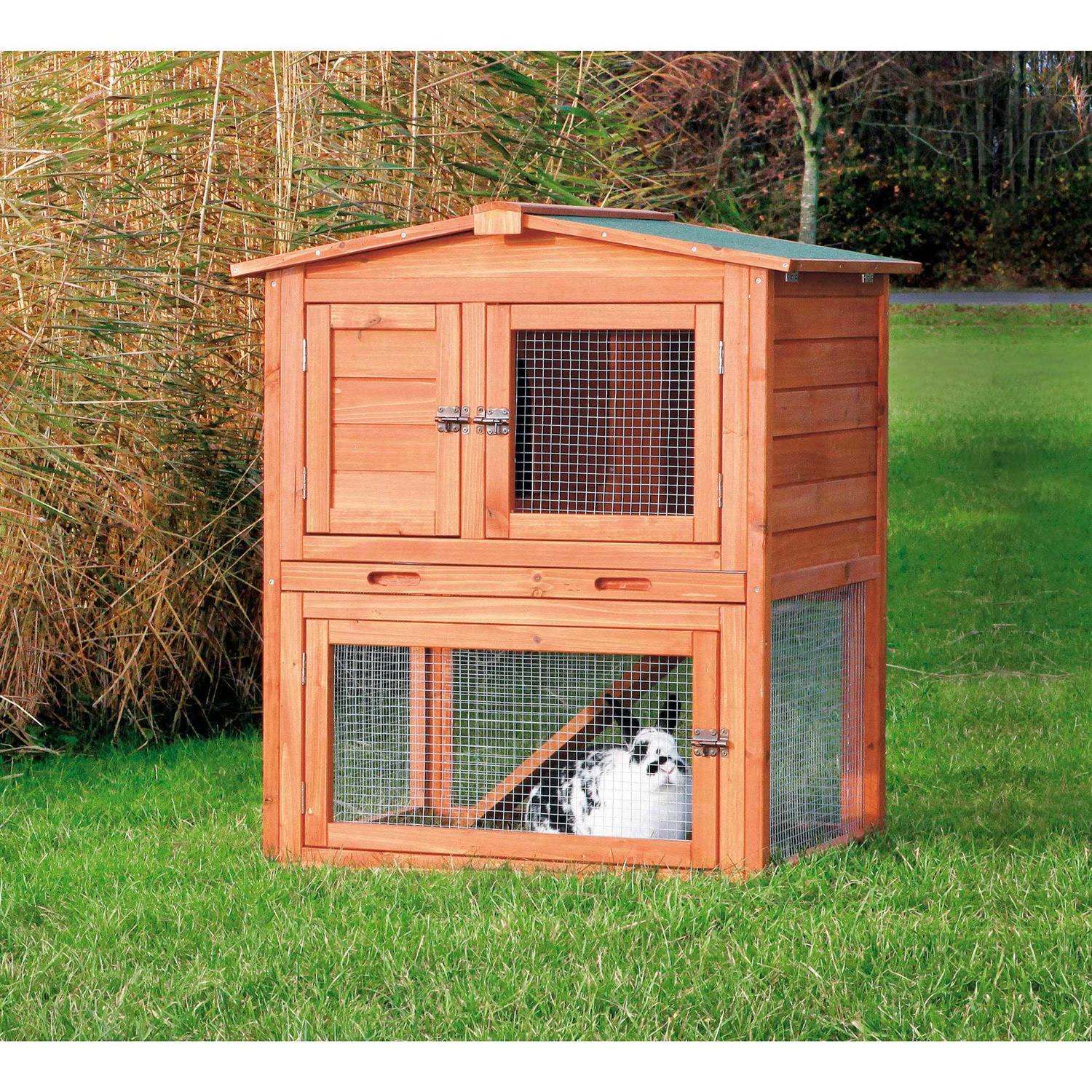 Trixie Rabbit Hutch with Peaked Roof - Nail Gallerys