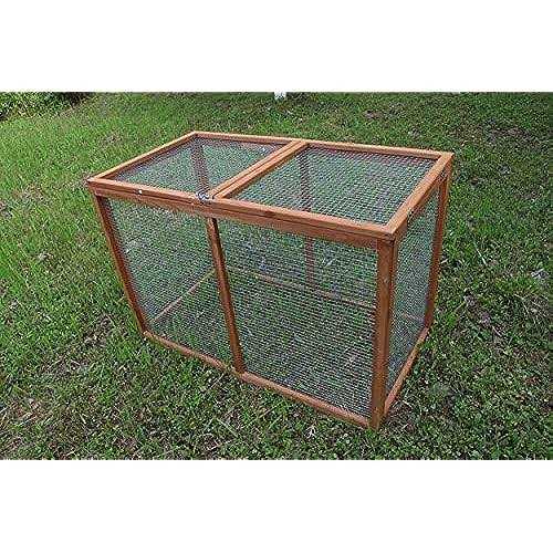 Feelway Wooden Chicken Coop Cage Rabbit Hutch Enclosure Poultry Pet Hutch Garden Backyard w/mesh Run Cage Indoor and Outdoor Use - Nail Gallerys