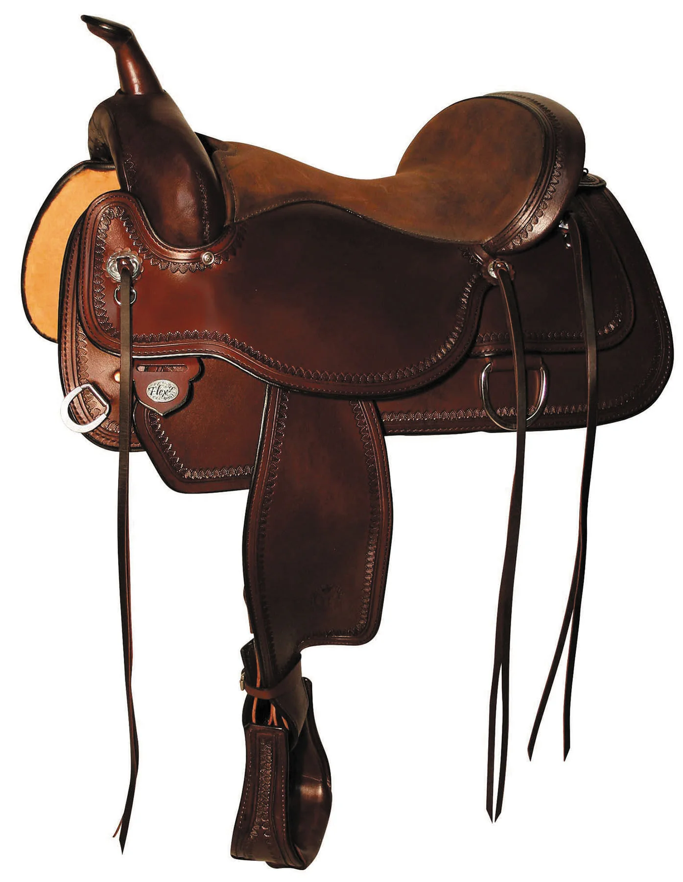 Circle Y Topeka Flex2 Trail Saddle, Wide, Walnut - Nail Gallerys