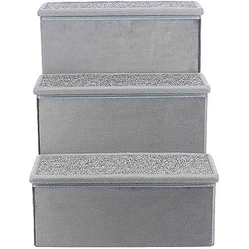 TRIXIE Velour Foldable 3-Step Pet Stairs with Storage - Nail Gallerys